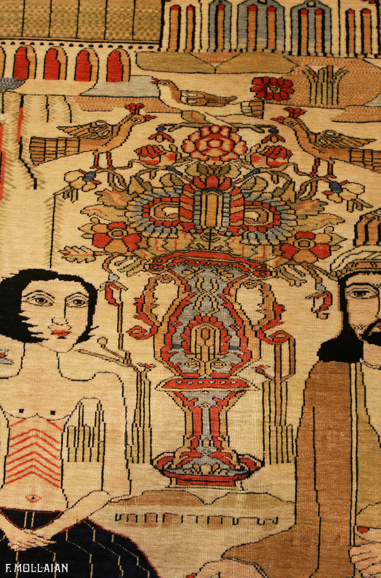 Teppich Persischer Antiker Kashan Mohtasham n°:53356825